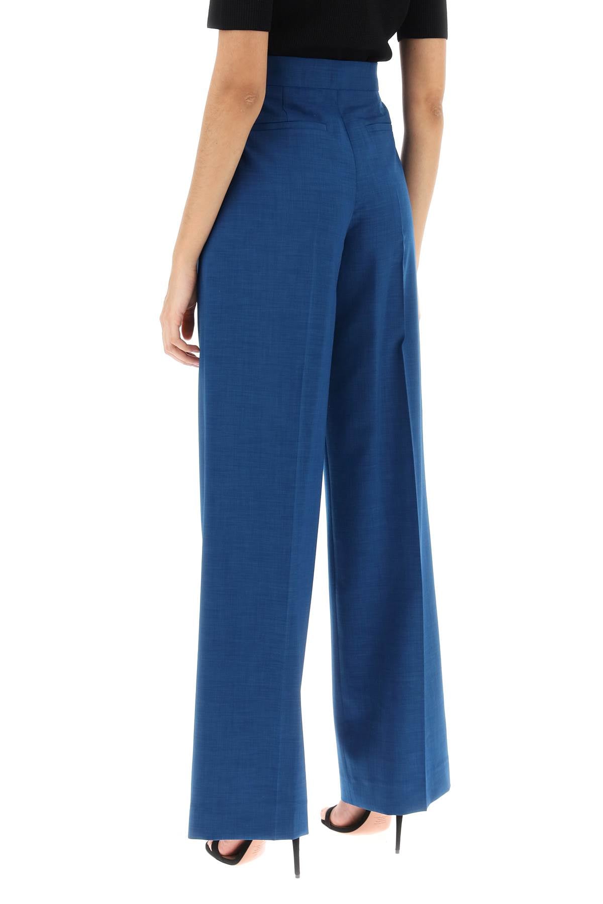 TORY BURCH Women's Wide Leg Blue Pants for SS24