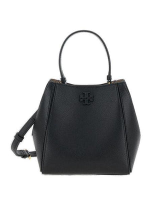 TORY BURCH Mini Grained Leather Bucket Handbag