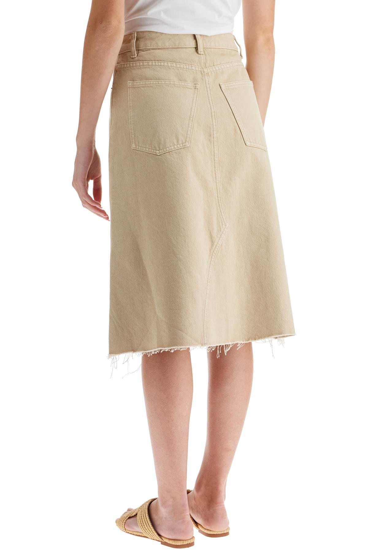 TORY BURCH Chic Denim Trapeze Midi Skirt