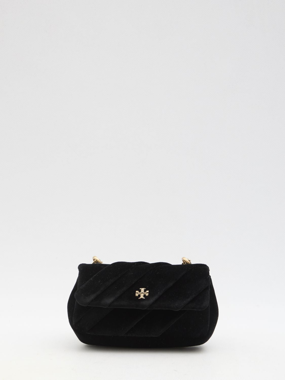 TORY BURCH Mini Draped Velvet Flap Handbag