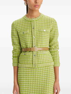 TORY BURCH Jacquard Crewneck Jacket for Women - FW24 Collection