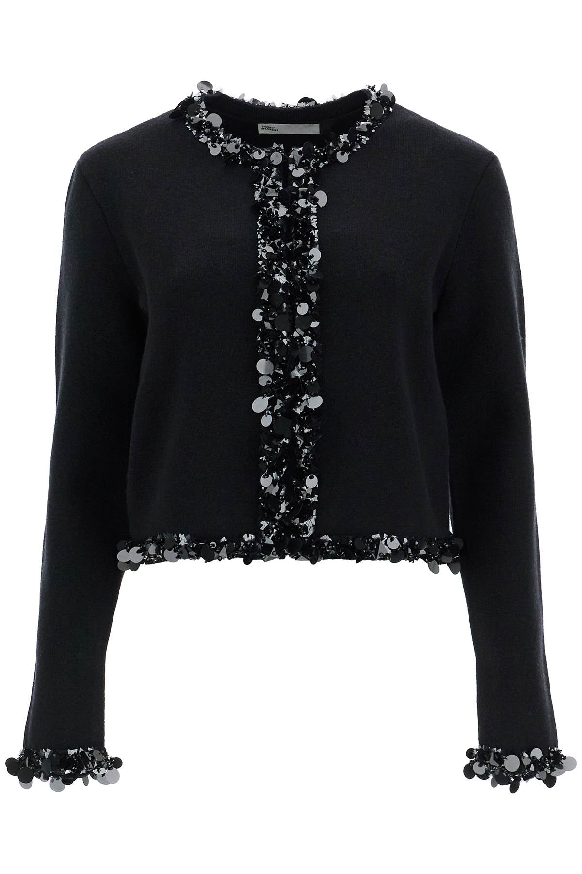 TORY BURCH Embellished Beaded Cardigan - Regular Fit