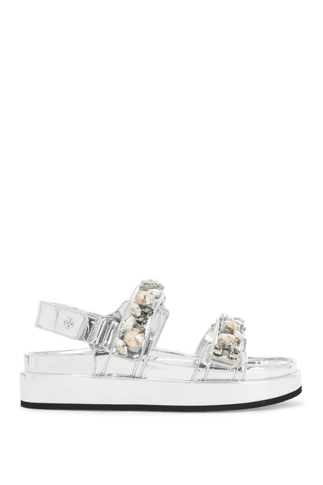 TORY BURCH Kira Sport Sandals with Crystals