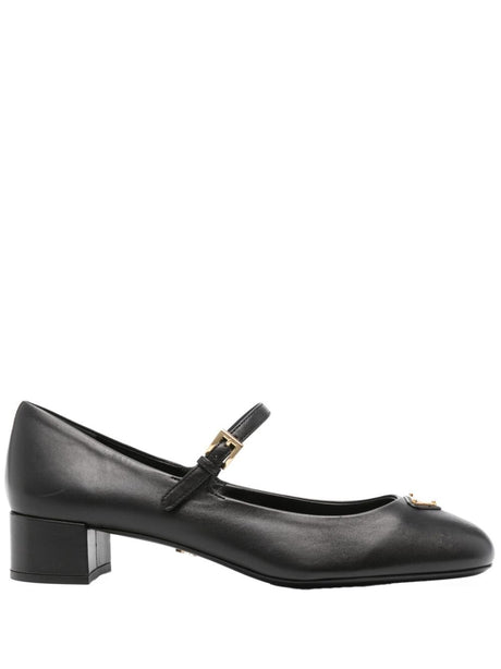 PRADA Nappa Leather Mini Mary Jane Pumps with 3.5 cm Heel