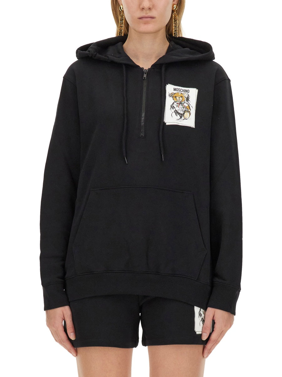 MOSCHINO COUTURE Logo Print Hoodie for Women