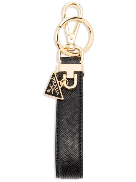 PRADA Mini Saffiano Leather Key Ring