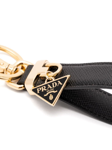 PRADA Mini Saffiano Leather Key Ring