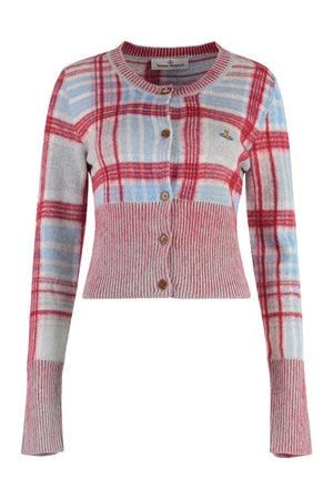 Áo cardigan cotton blend màu đỏ cho phái nữ - Bộ sưu tập FW23