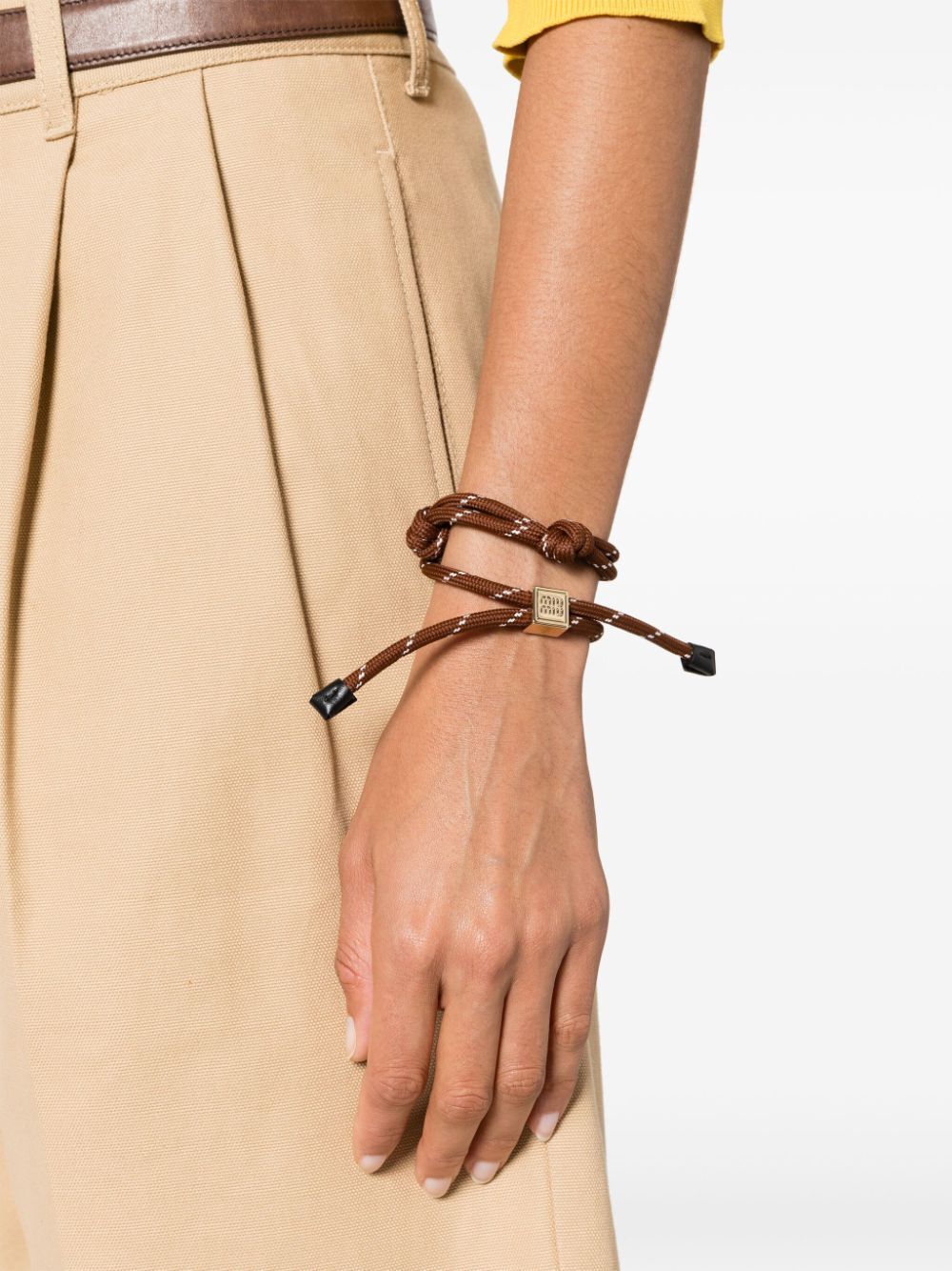 MIUMIU Men's Cord and Nylon Bracelet - SS25 Collection