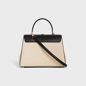 CELINE Stylish Black Top-Handle Handbag for Women | 100% Genuine Leather | Collection SS23