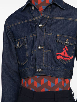 VIVIENNE WESTWOOD Cropped Indigo Denim Jacket