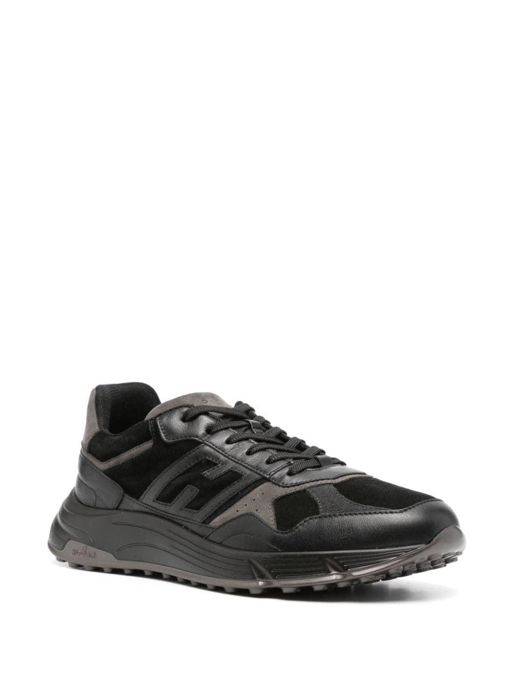 HOGAN Hyperlight Black Calf Leather Sneaker