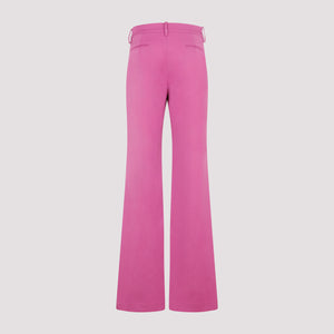 MAGDA BUTRYM Pink and Purple Wool and Silk Blend Pants for Women