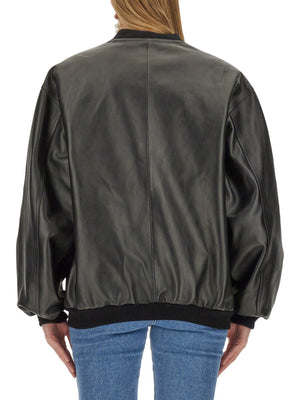 MAGDA BUTRYM Oversized Fit Leather Bomber Jacket