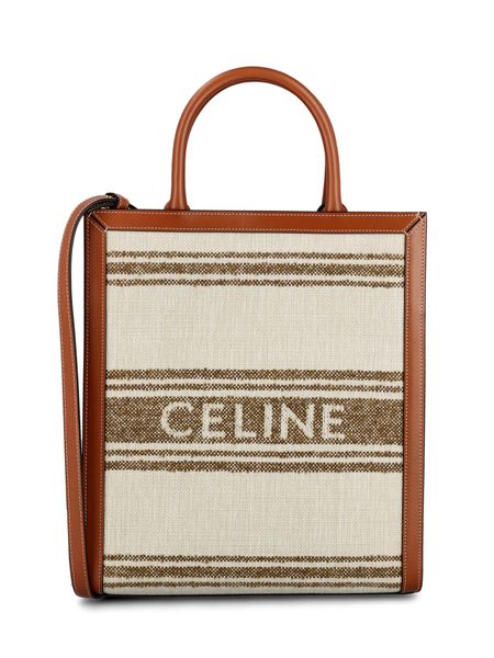 Striped Raffia Tote Handbag by Celine for Women - SS23 Collection