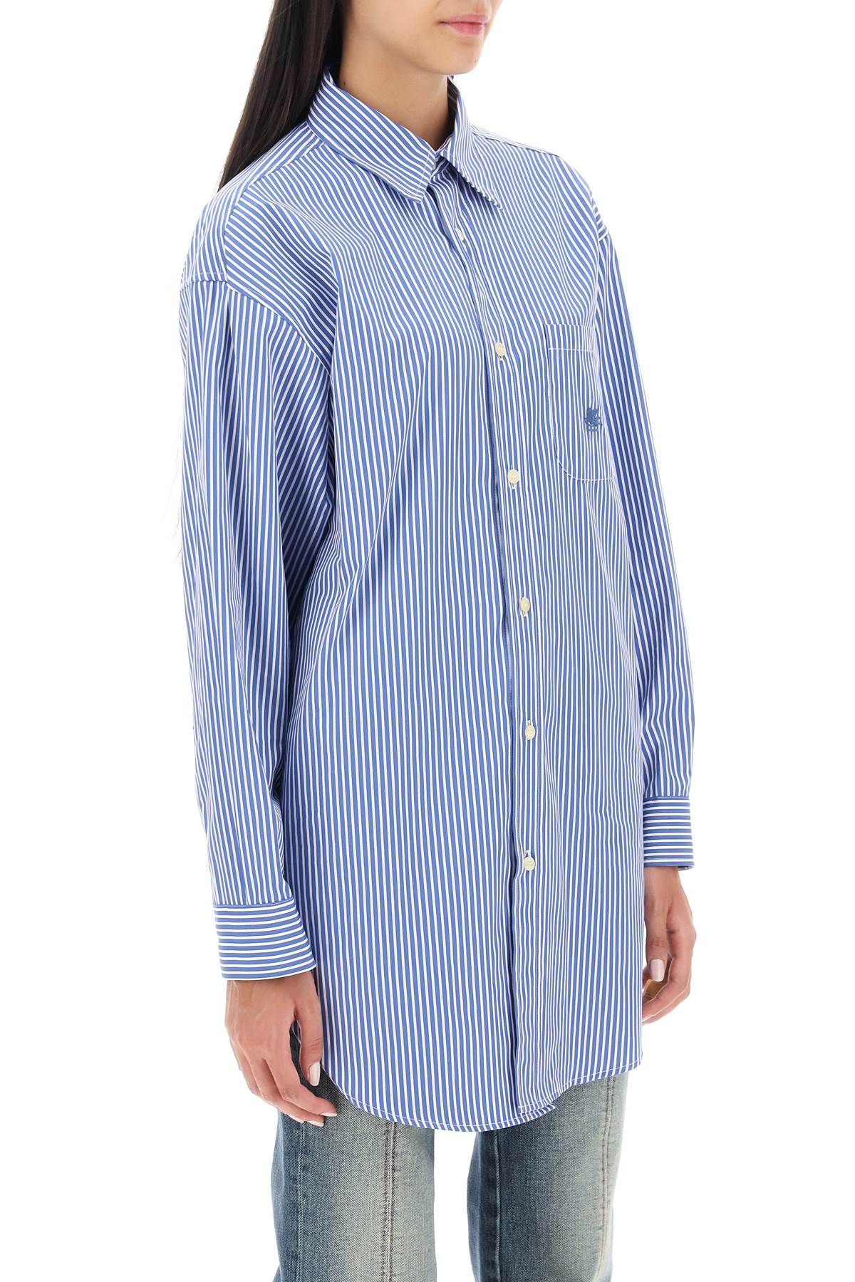 ETRO Women's Striped Poplin Shirt in Mixed Colours for FW23