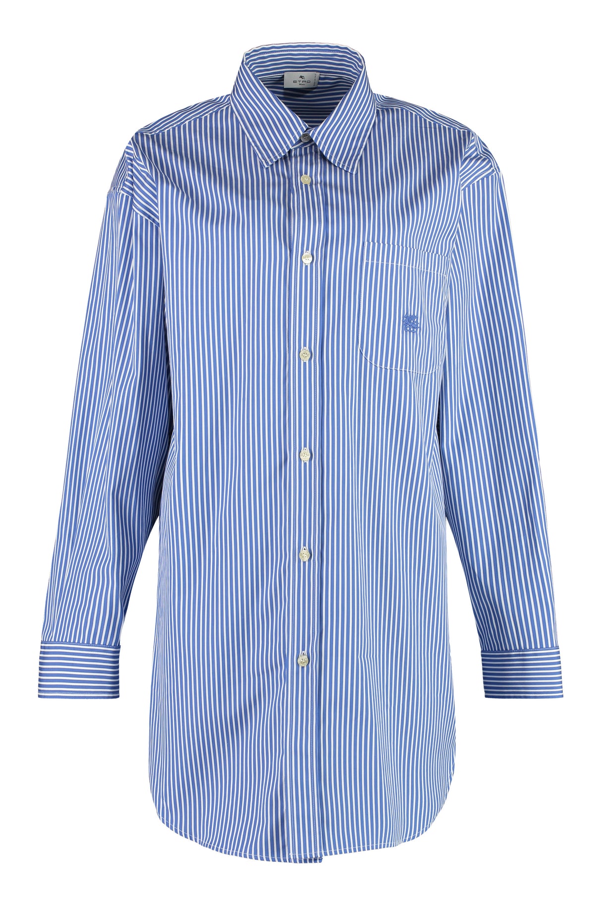 ETRO Blue Striped Cotton Shirt for Women - FW23 Collection