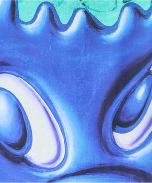 Áo Sơ Mi Xanh Dáng Rộng Kenny Scharf