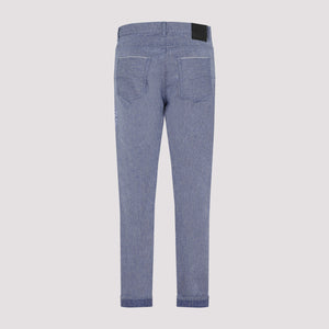 DIOR HOMME Slim Fit Blue Cotton Jeans for Men from FW22 Collection