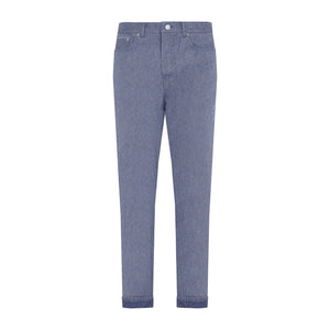 DIOR HOMME Slim Fit Blue Cotton Jeans for Men from FW22 Collection