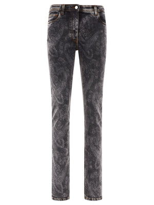 ETRO Grey Skinny Paisley Jeans for Women - FW23