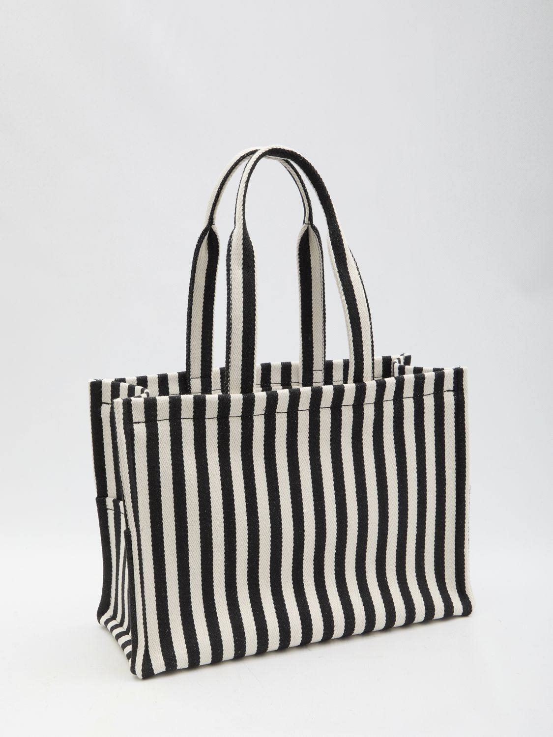 CELINE Large Striped Canvas Basket Handbag - FW24