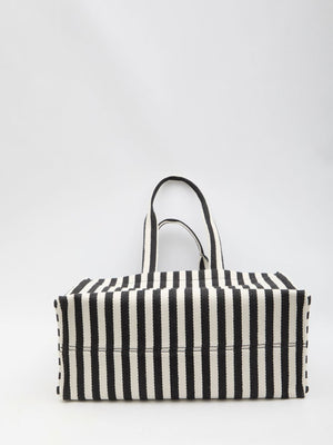 CELINE Large Striped Canvas Basket Handbag - FW24