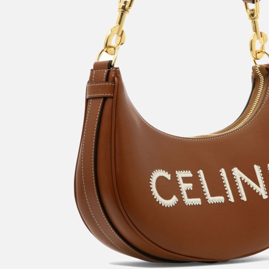 CELINE Women's Beige Medium Ava Shoulder Bag SS24