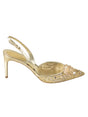 René Caovilla Elegant Golden Brown Sandals for Women