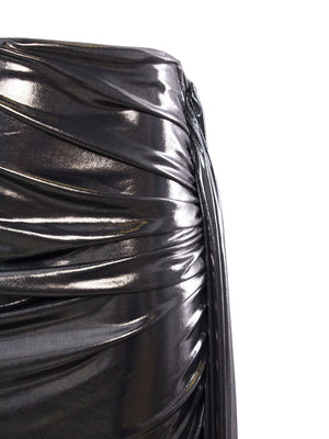 MAGDA BUTRYM Silver Asymmetric Sash Miniskirt for Women