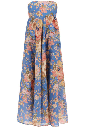 ZIMMERMANN Floral-Printed Empire Silhouette Bandeau Dress