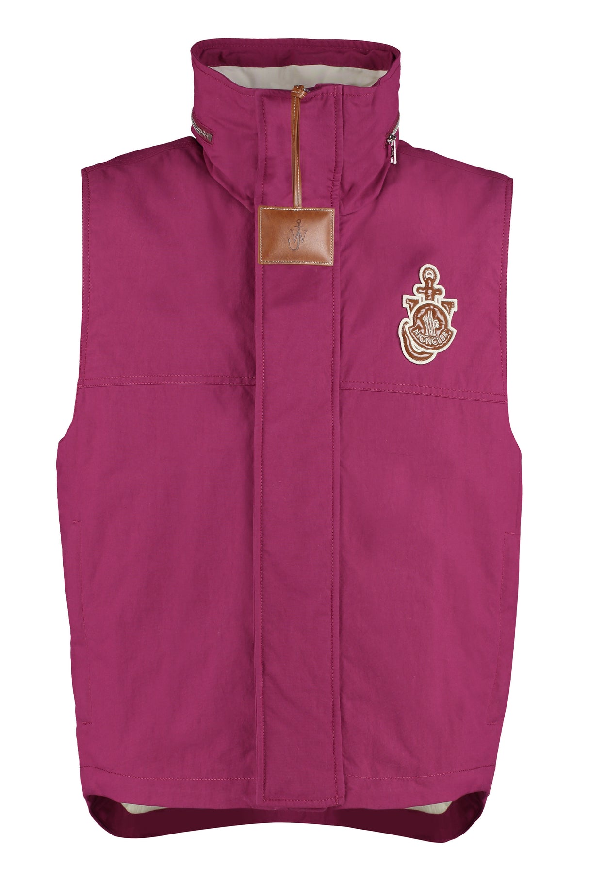 MONCLER JW ANDERSON Red Cotton Canvas Vest for Women from SS23 Collection