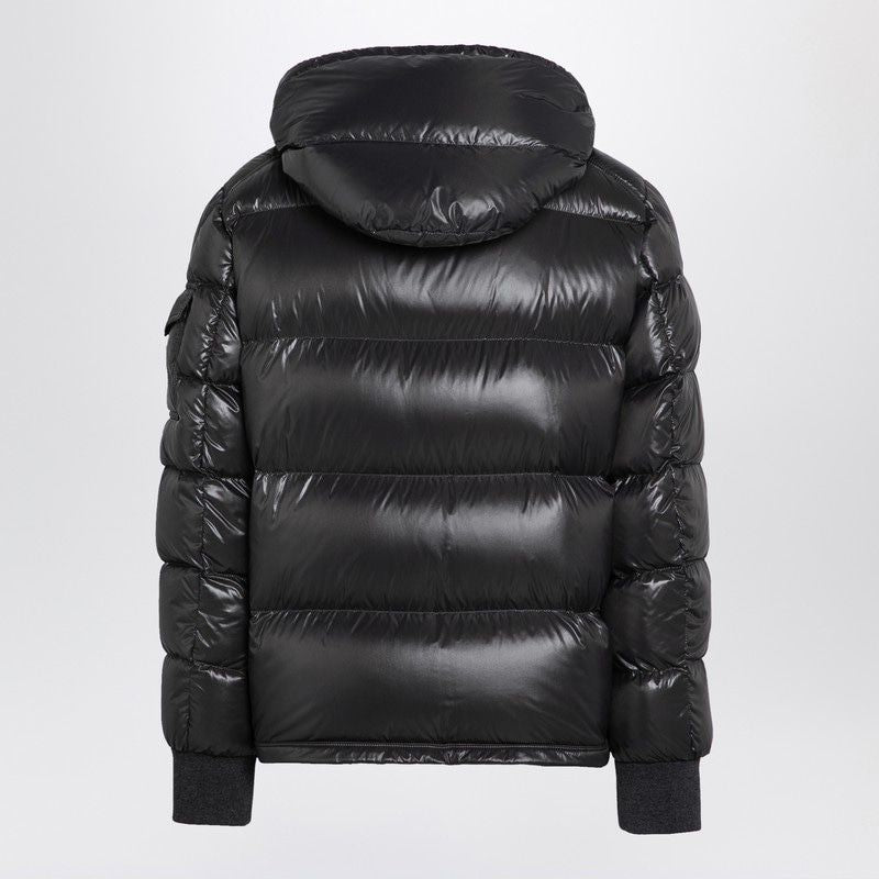 MONCLER Luxury Blue Quilted Down Jacket with Removable Hood