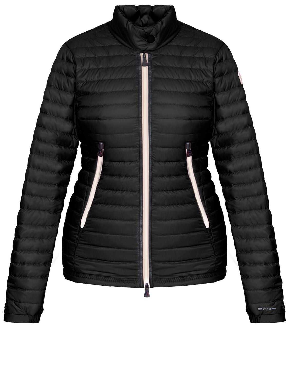 MONCLER GRENOBLE Lightweight Waterproof Jacket for Women - High Collar, Foldable & Iconic Logo Sleeve Patch