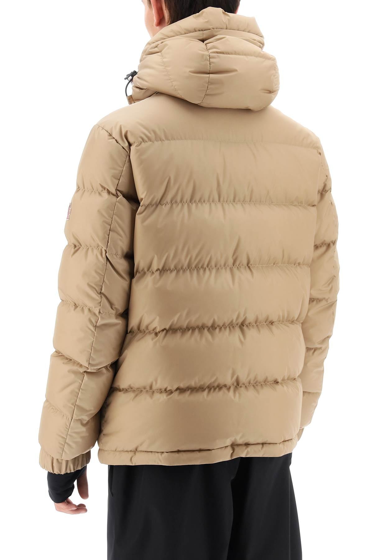 MONCLER GRENOBLE Men's Beige Short Down Jacket for Skiing