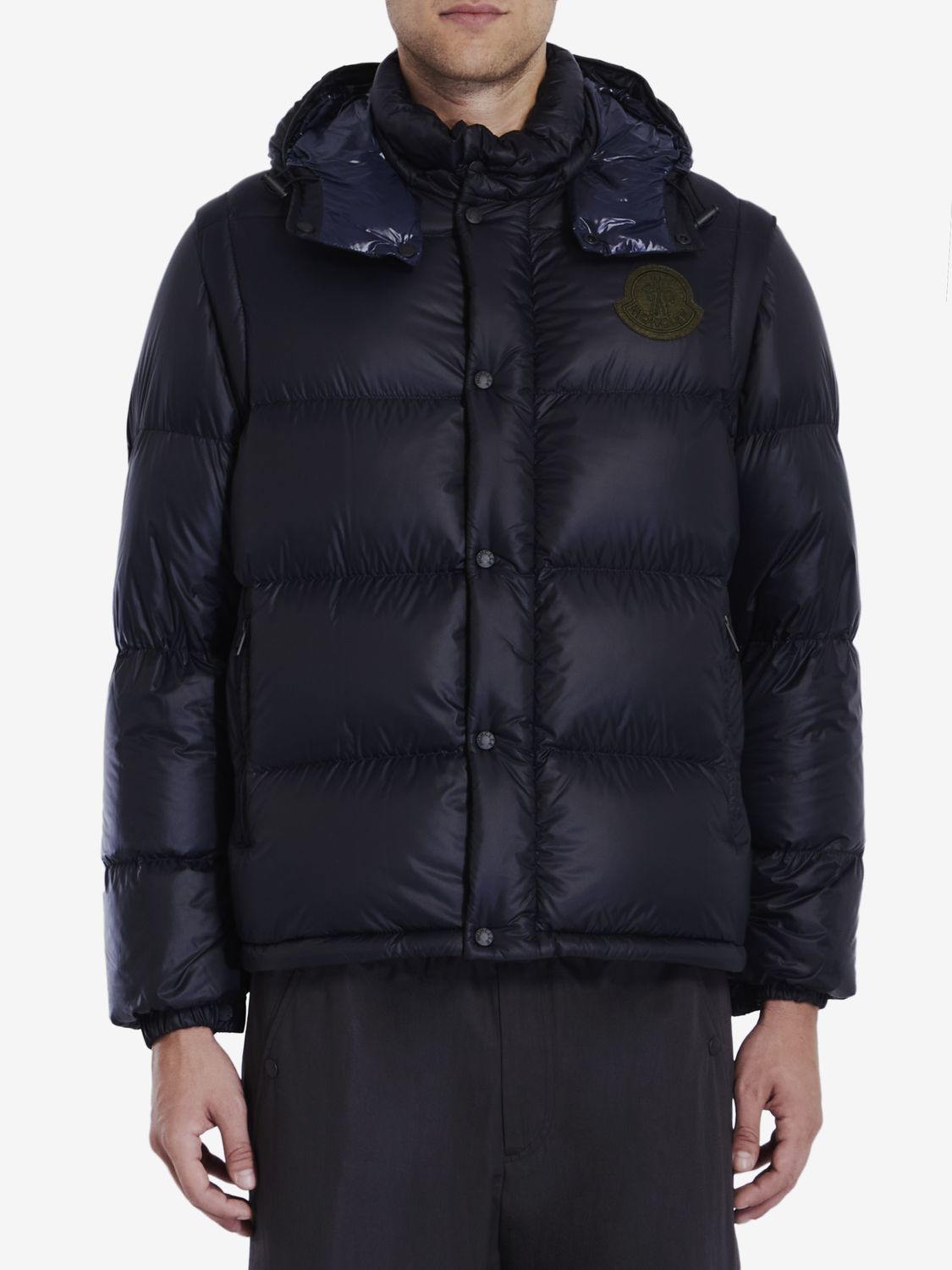 MONCLER Versatile 2-in-1 Down Jacket with Detachable Hood and Sleeves