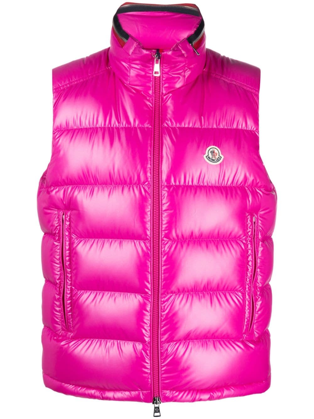 MONCLER FW23 Men's Pink Vest for Fashionable Layering