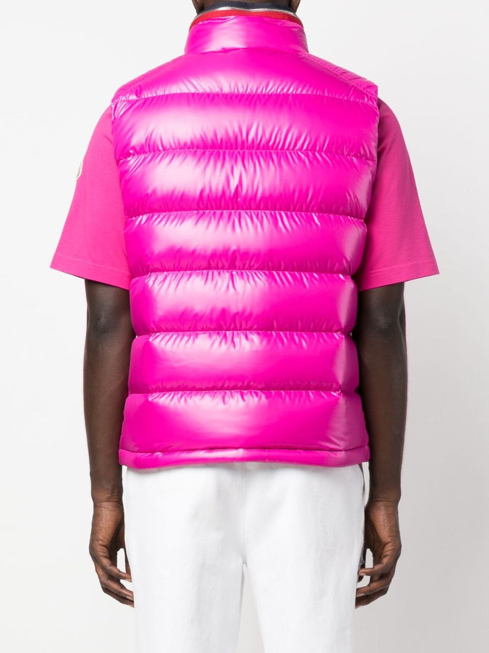 MONCLER FW23 Men's Pink Vest for Fashionable Layering