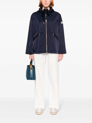 MONCLER Waterproof Hooded Jacket for Women - Navy Blue