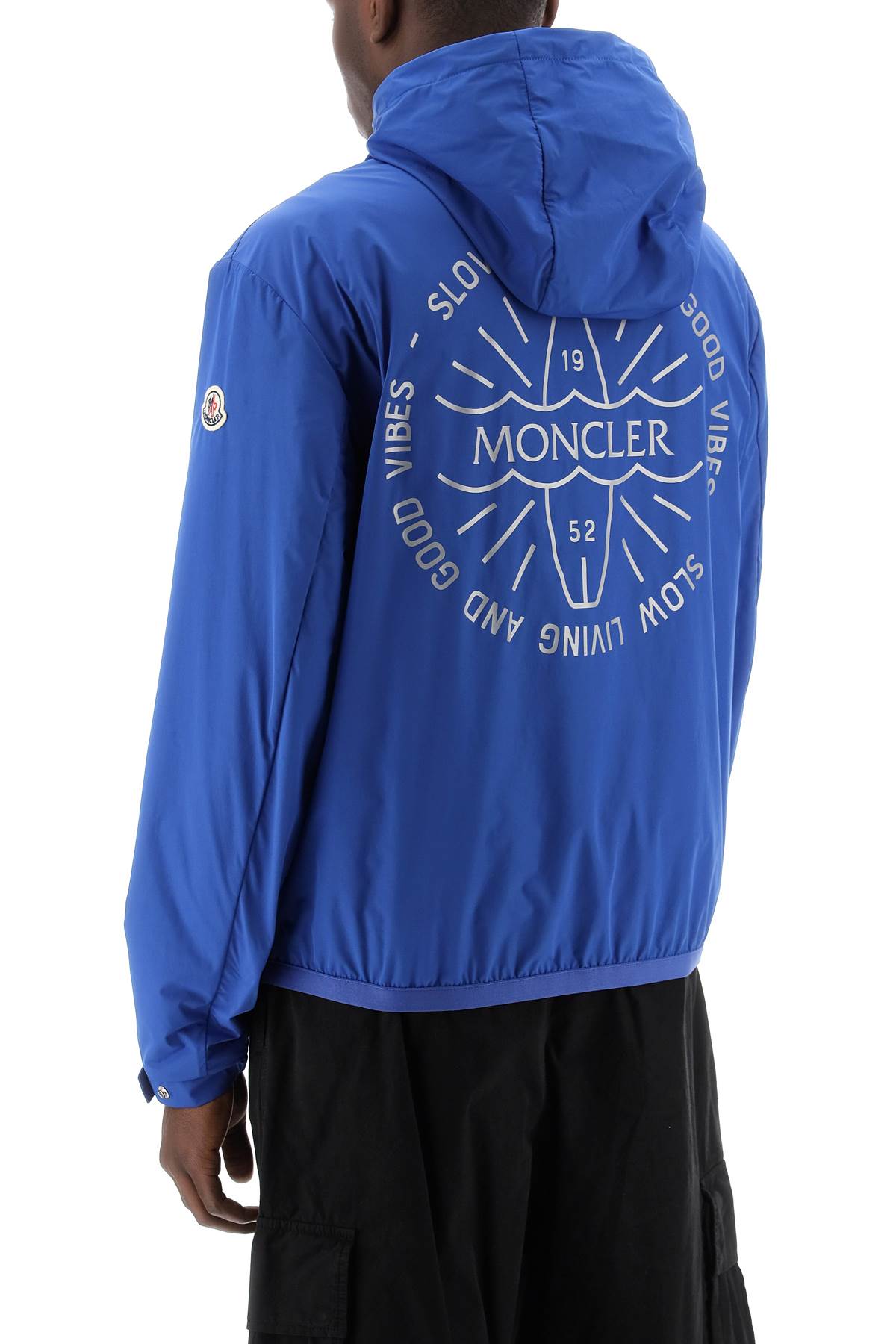 MONCLER Navy Reflective Logo Jacket for Men