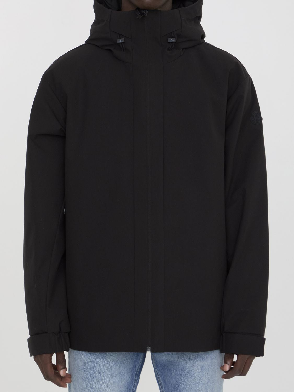 MONCLER Men's Regular Fit Down Filled Jacket with Drawstring Hood