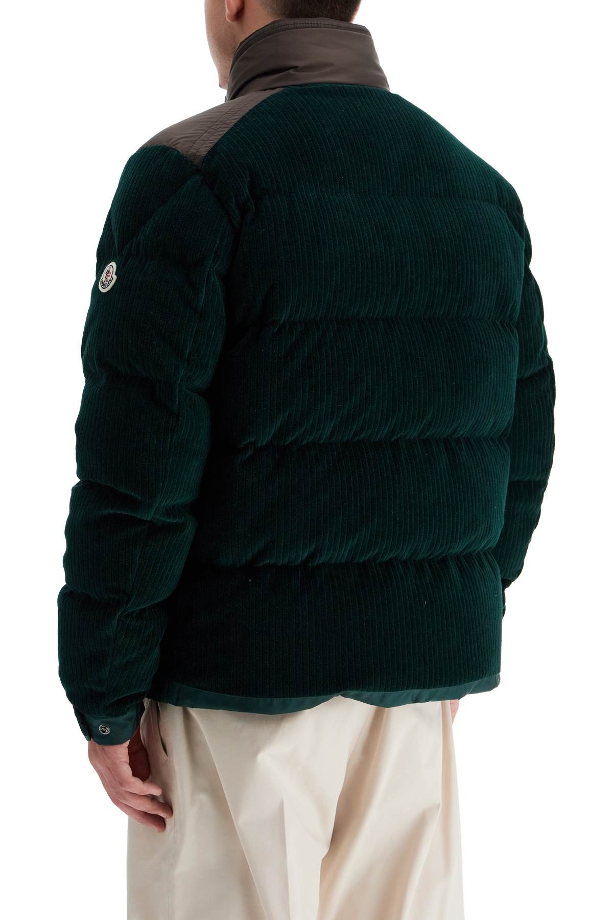 MONCLER Men's Short Corduroy Jacket with Detachable Hood