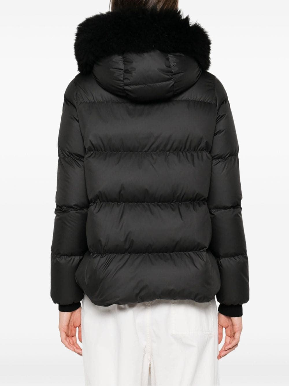 MONCLER Mini Faux Fur Short Parka Jacket for Women