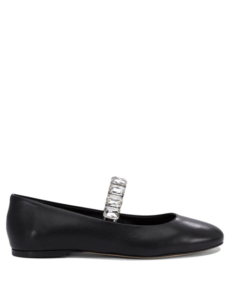 CASADEI Crystal-Embellished Ballet Flats - Women’s SS25 Collection