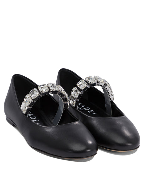 CASADEI Crystal-Embellished Ballet Flats - Women’s SS25 Collection