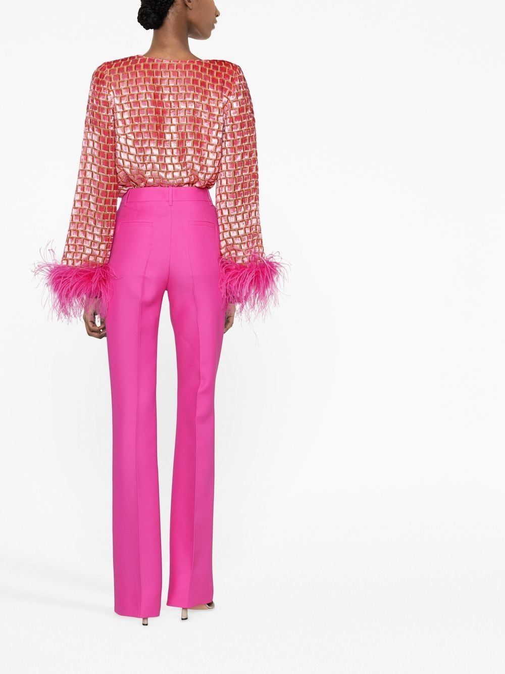 VALENTINO Pink Trousers for Women: Fall 2024 Collection