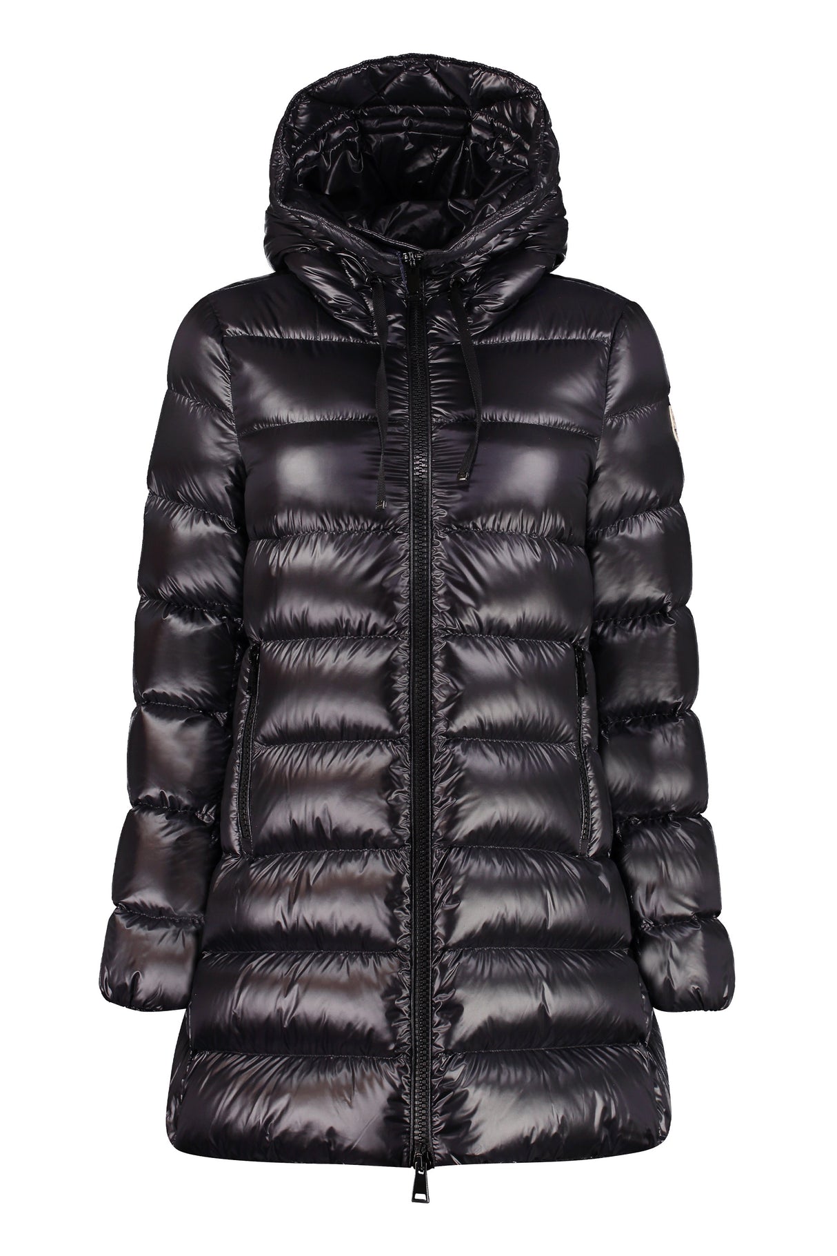 MONCLER Elegant Long Down Jacket with Hood