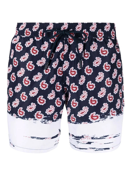 ETRO Paisley Print Logo Swim Shorts for Men