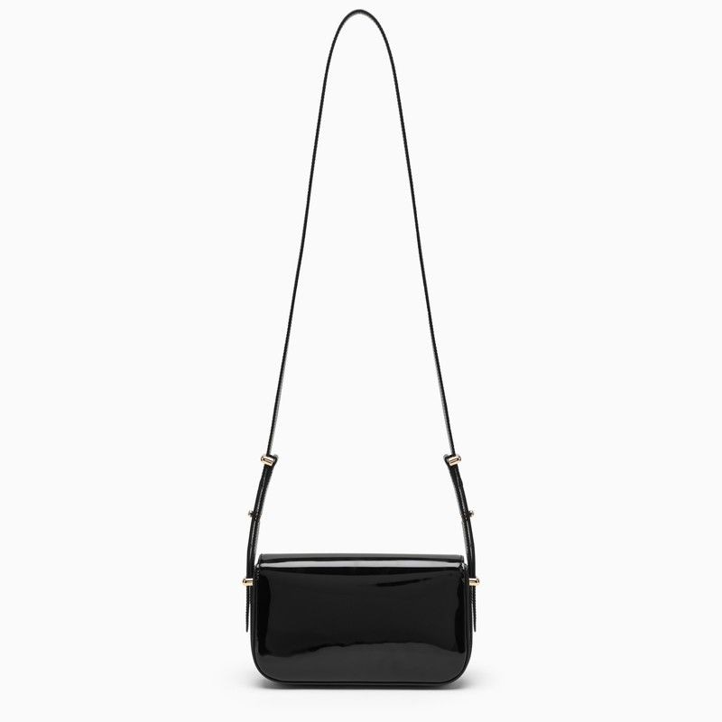 PRADA Mini Black Patent Leather Shoulder Handbag