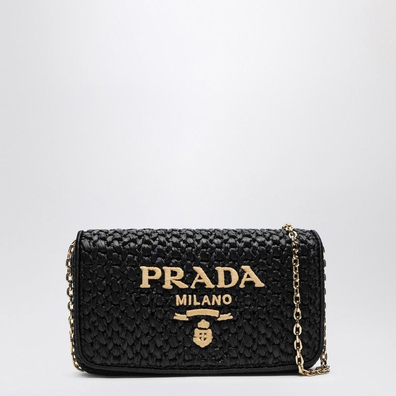 PRADA Chic Crochet Mini Shoulder Handbag with Logo